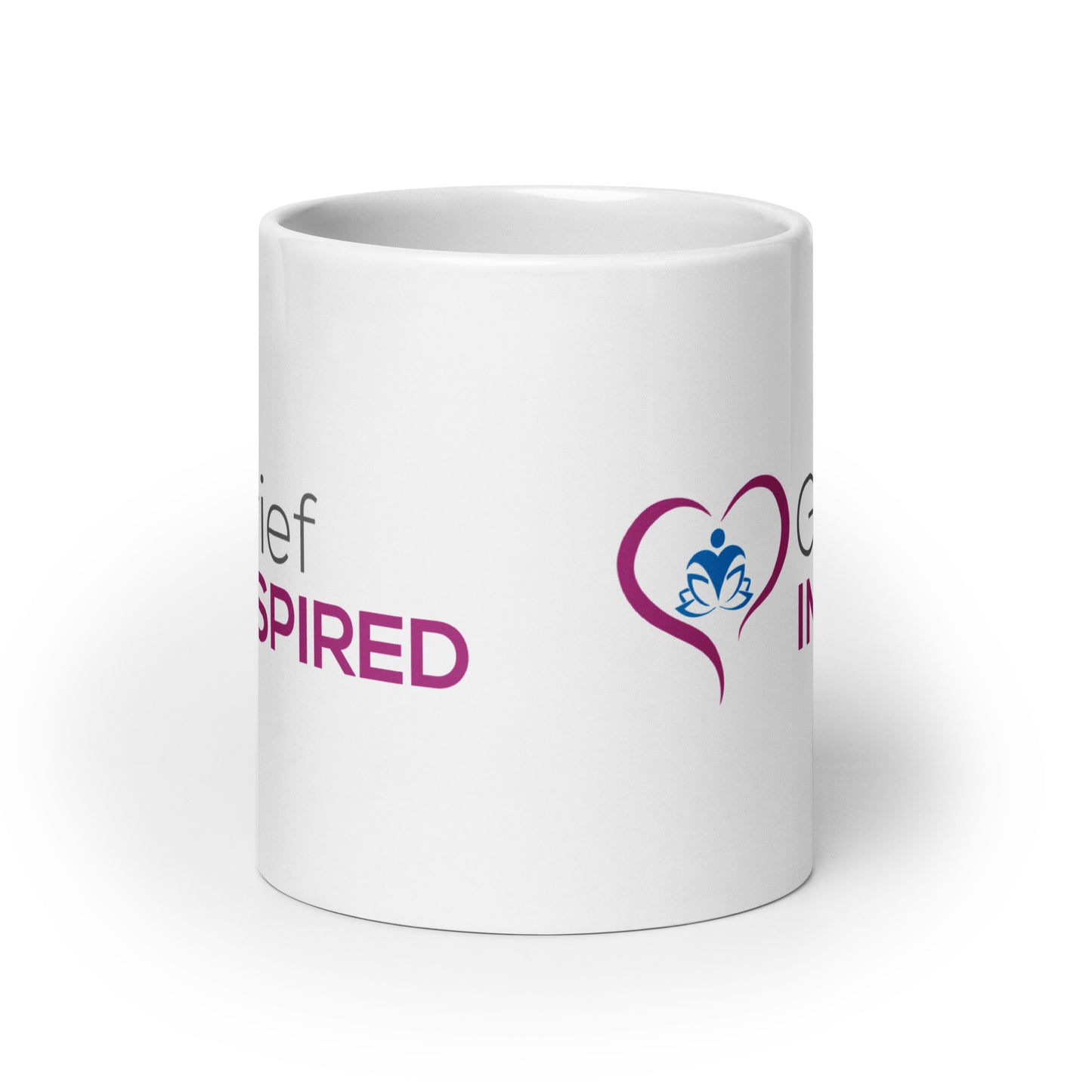 Grief Inspired White glossy mug
